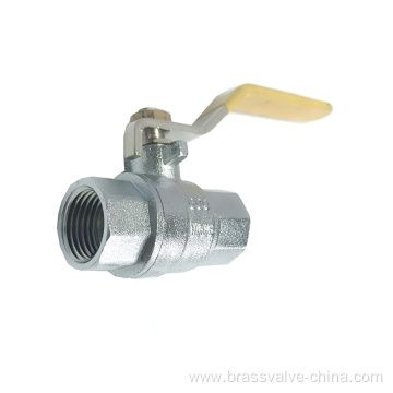 Brass ball valve of nickel plated
